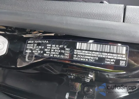 2021 Jeep Renegade Jeepster Fwd из США, поврежденный, VIN ZACNJCAB8MPM21725